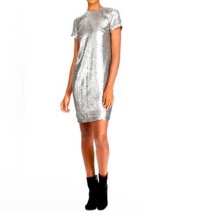Ralph Lauren Silver Sequin Mini Dress